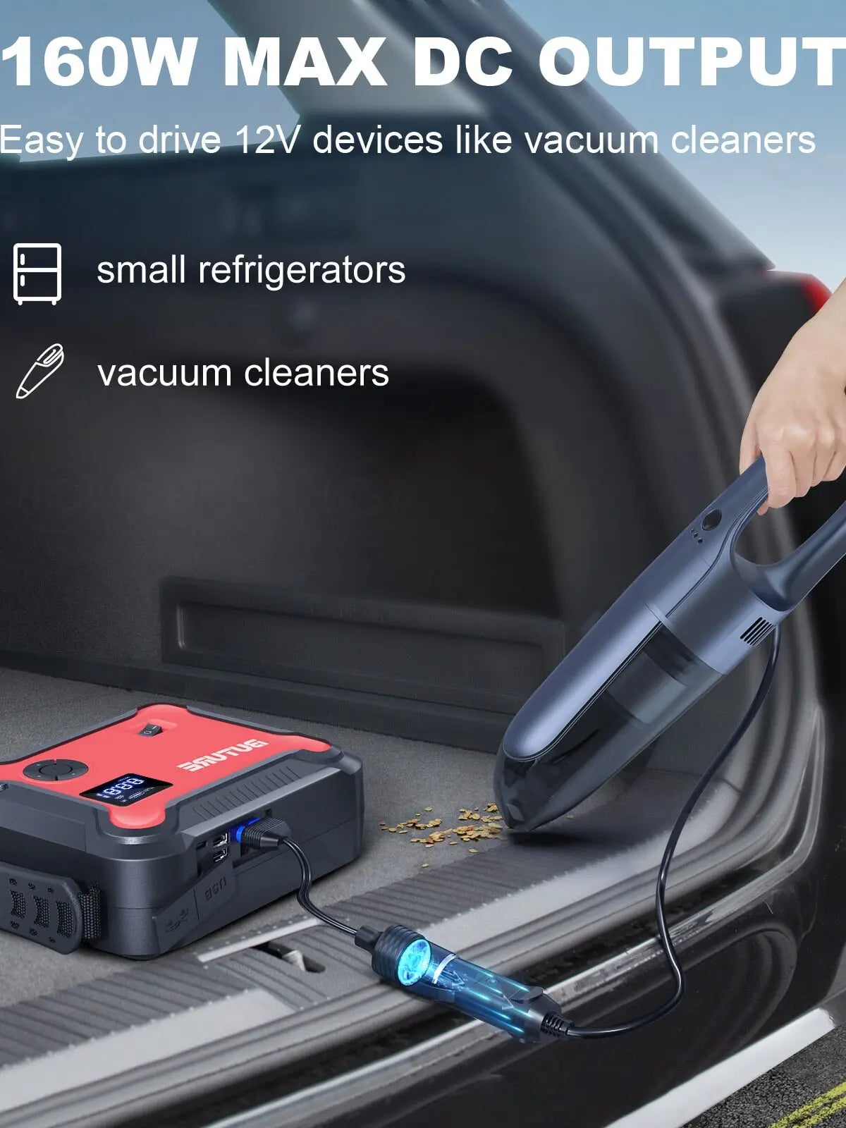 5in1 Auto Starthilfe Powerbank mit Luftkompressor, 3500A 26800mAh 150 PSI Led 5in1 Auto Starthilfe Powerbank mit Luftkompressor, 3500A 26800mAh 150 PSI Led